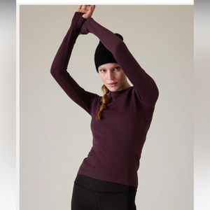 NWT Athleta Flurry Seamless Crewneck Top